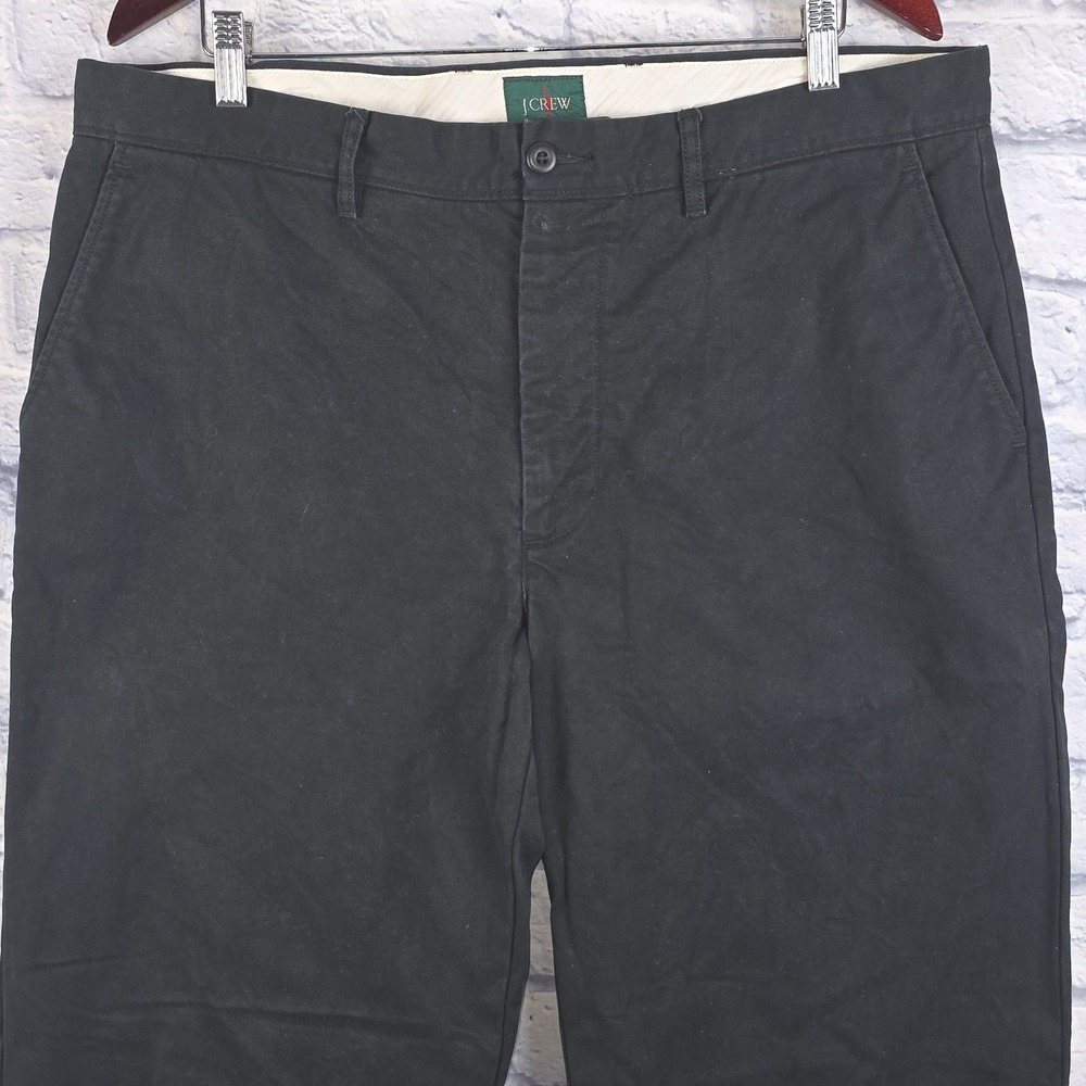 J.Crew Men Black Oarsman Officer Broken Classic Chino Pants Straight Field 38X31